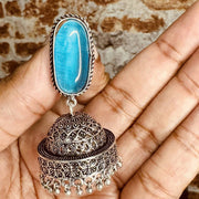 Oxidized Jimikki With Long Stud